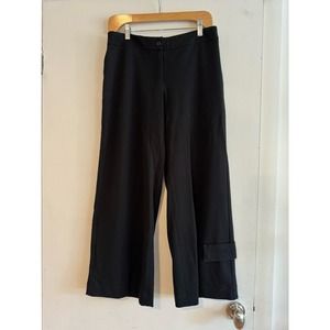 Rina Zin Womens capri wide leg gaucho pants mid rise zipper fly size 30